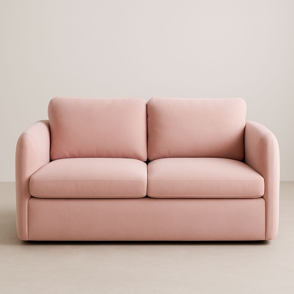 Divano a due posti in tessuto Rosa 150 cm