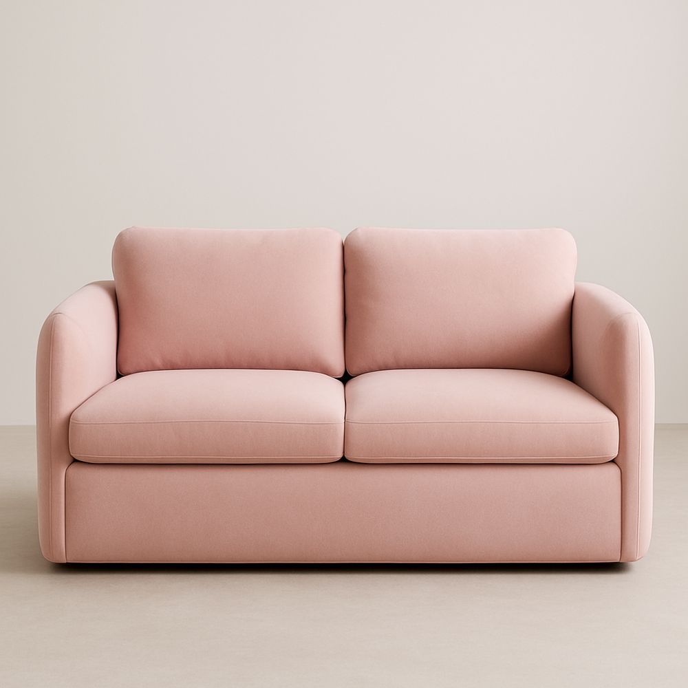 Divano a due posti in tessuto Rosa 150 cm