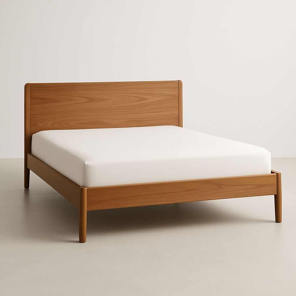 Letto matrimoniale in legno di noce 200x160 cm
