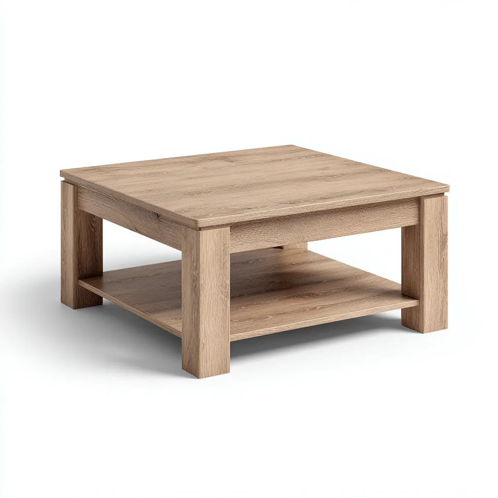 Mesas de centro - madera - 75x75x45 cm - roble - diseño moderno-Domainovae