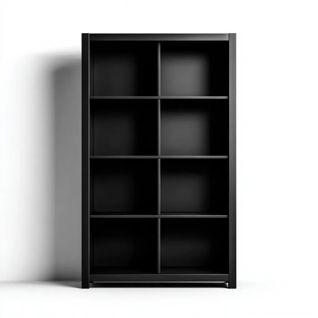 Zapatero de madera 80x30x180 cm - negro - diseño abierto moderno-Domainovae