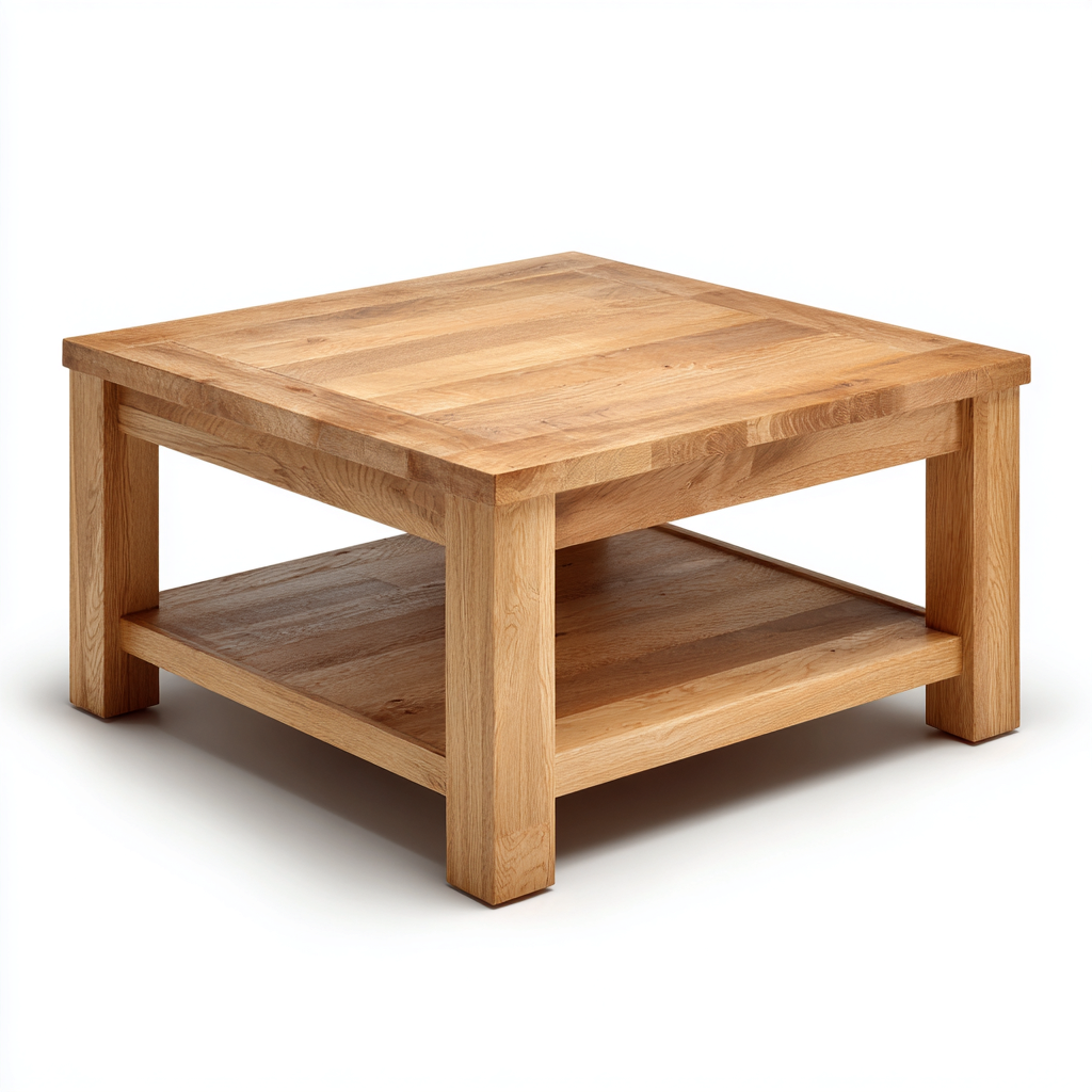 Mesas de centro - madera - 80x80x48 cm - roble - diseño moderno-Domainovae