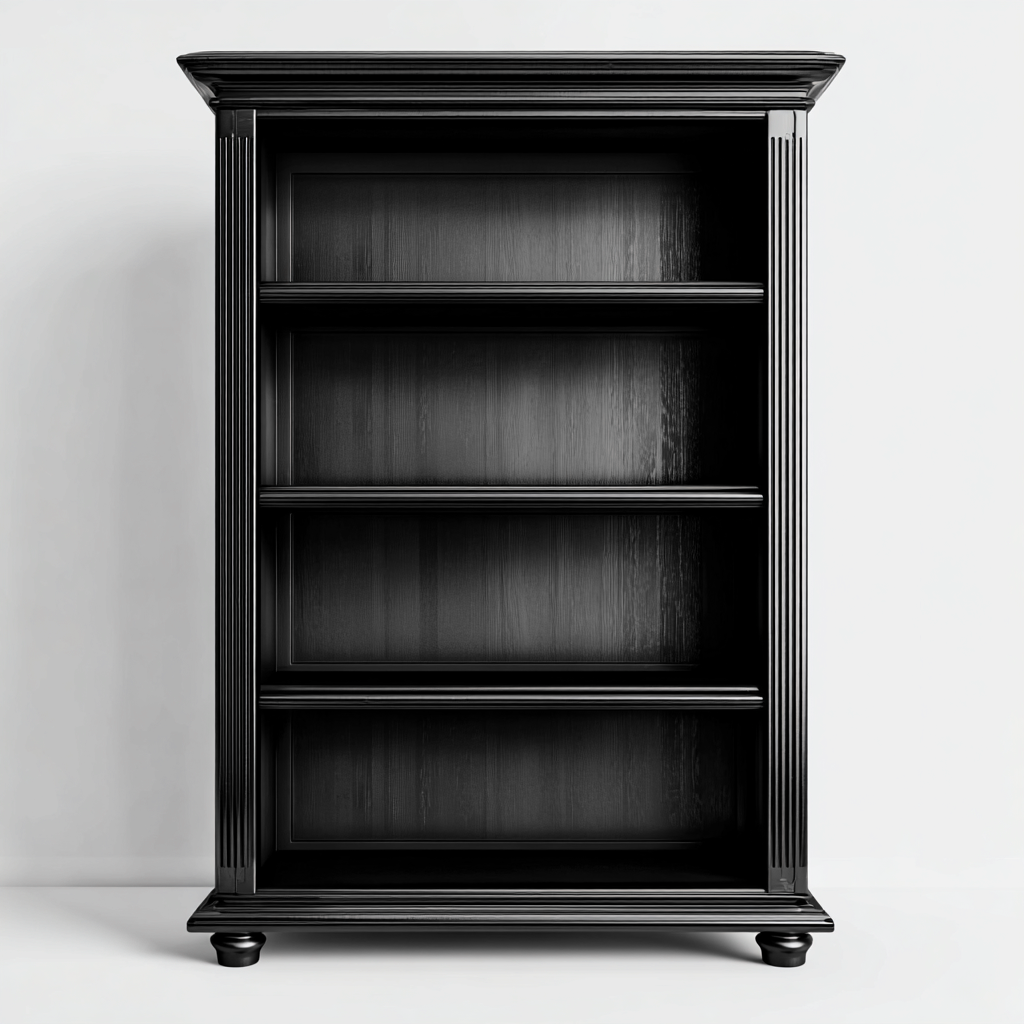 Zapatero de madera 85x35x130 cm - negro - diseño clásico moderno-Domainovae