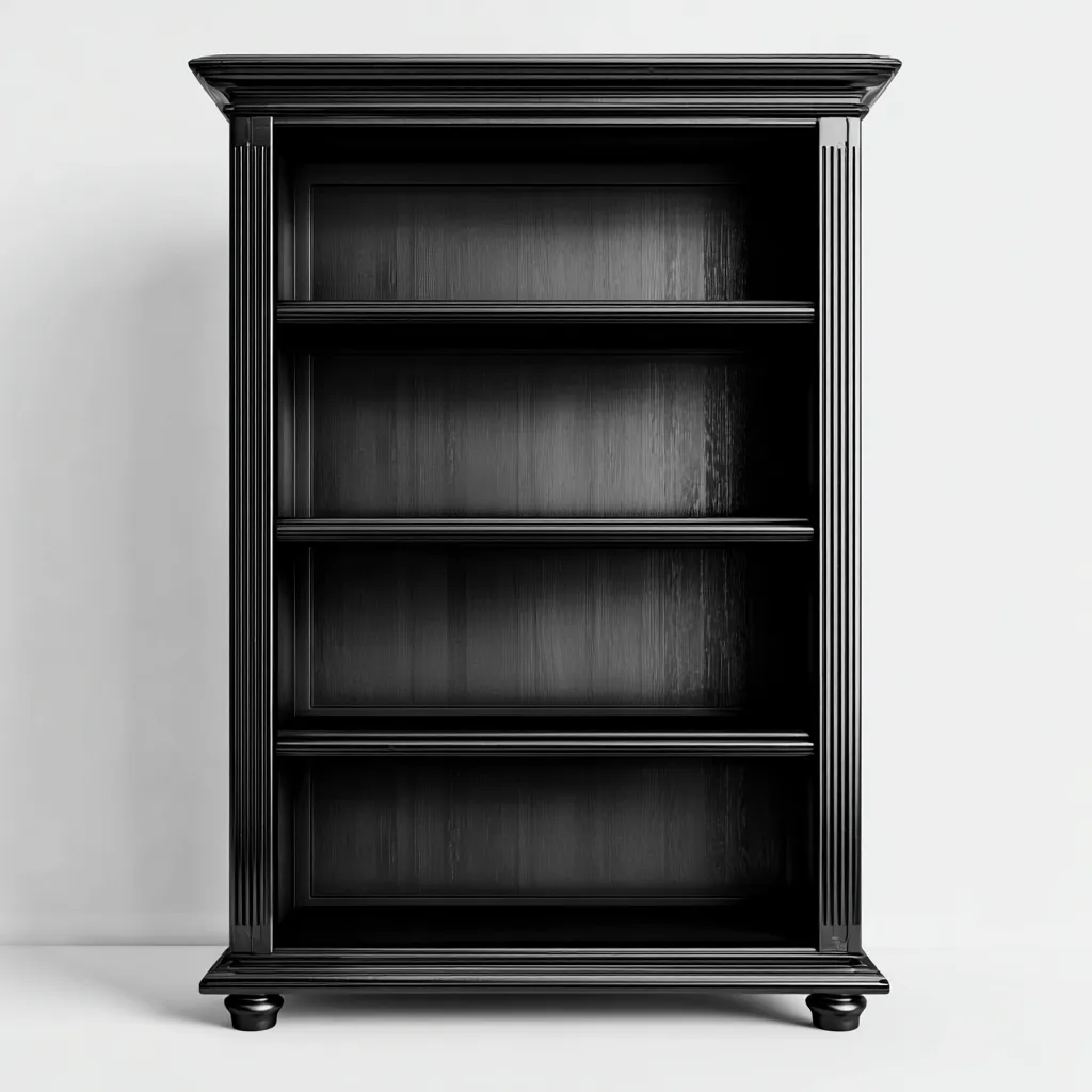 Zapatero de madera 85x35x130 cm - negro - diseño clásico moderno-Domainovae