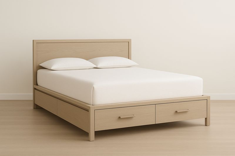 Letto matrimoniale in legno con cassetti 200x160×100 cm-Jardinmarie