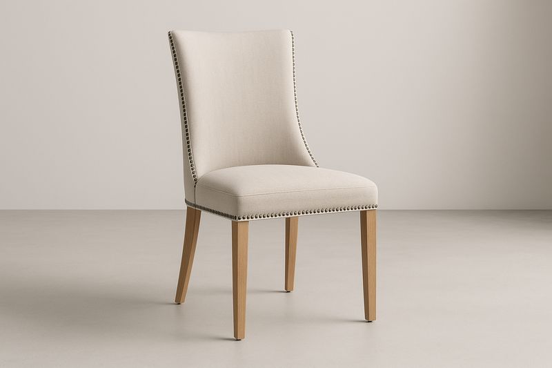 Sedia in tessuto con gambe in legno 50x60x95 cm-Jardinmarie