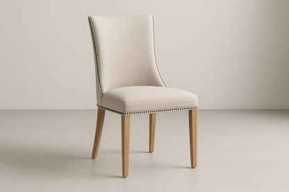 Sedia in tessuto con gambe in legno 50x60x95 cm-Jardinmarie