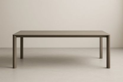 Tavolo rettangolare in acciaio marrone 200x100x76 cm-Jardinmarie