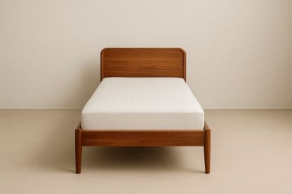 Letto singolo in legno massello noce con materasso-Jardinmarie