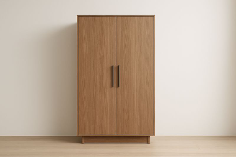 Armadio in Legno con Due Ante 200x100x50 cm-Jardinmarie