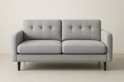 Divano due posti grigio poliestere 160x85x80 cm-Jardinmarie