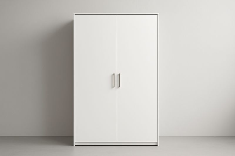 Armadio in MDF Bianco 200x120x60 cm-Jardinmarie