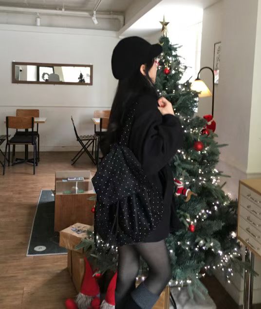 [Preorder 1st Drop Price] B303 Noir Polka Dot Backpack 