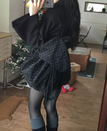 [Preorder 1st Drop Price] B303 Noir Polka Dot Backpack 