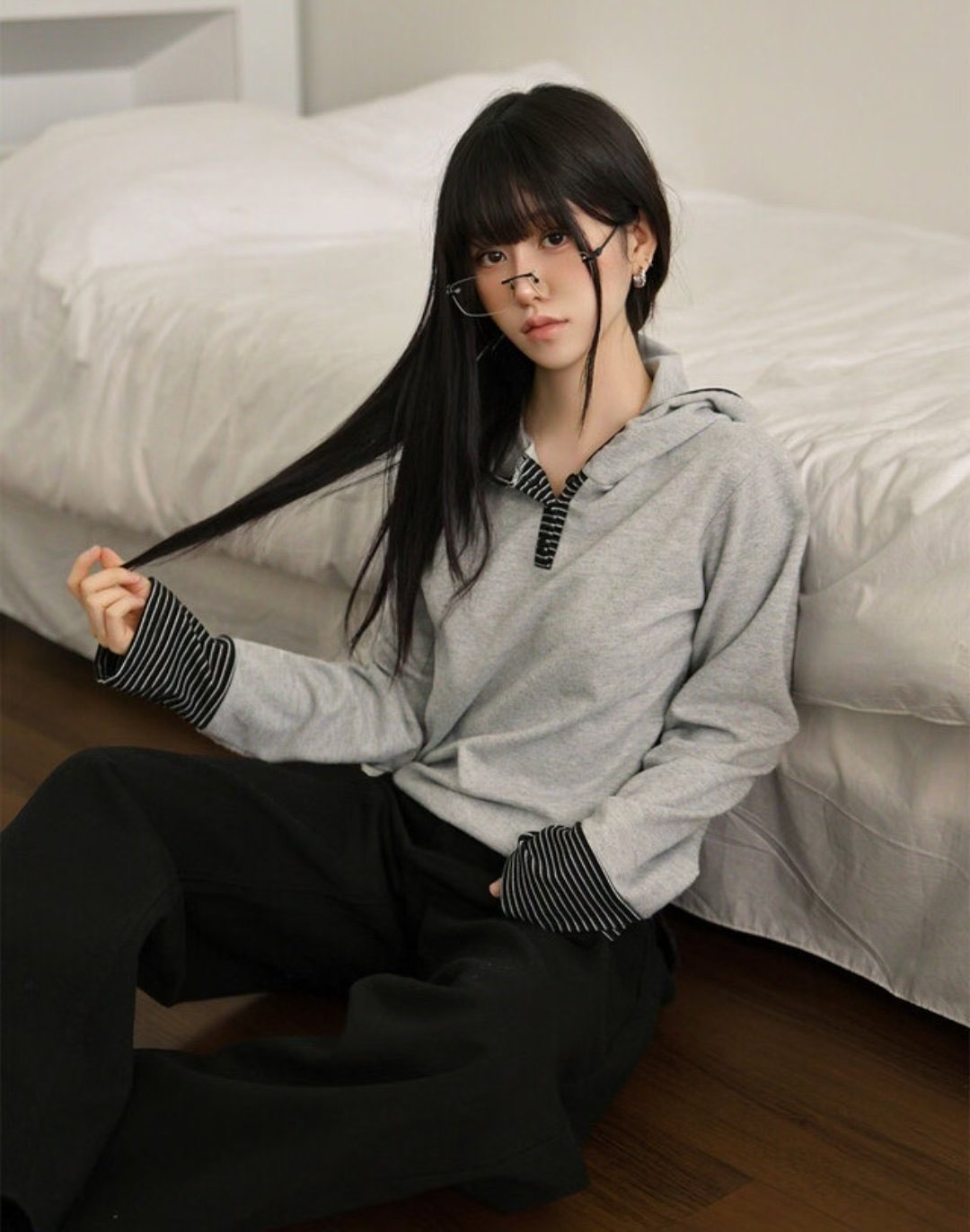 [Preorder 1st Drop Price] C1003 Pinstripe Hoodie