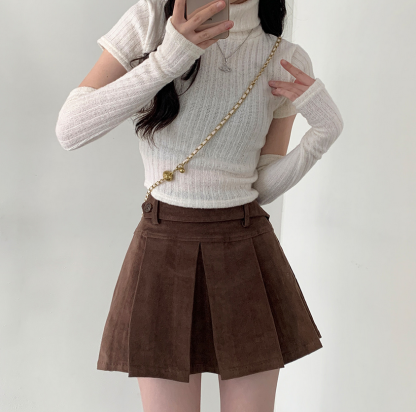 C102 Cinnamon Corduroy Charm Skirt
