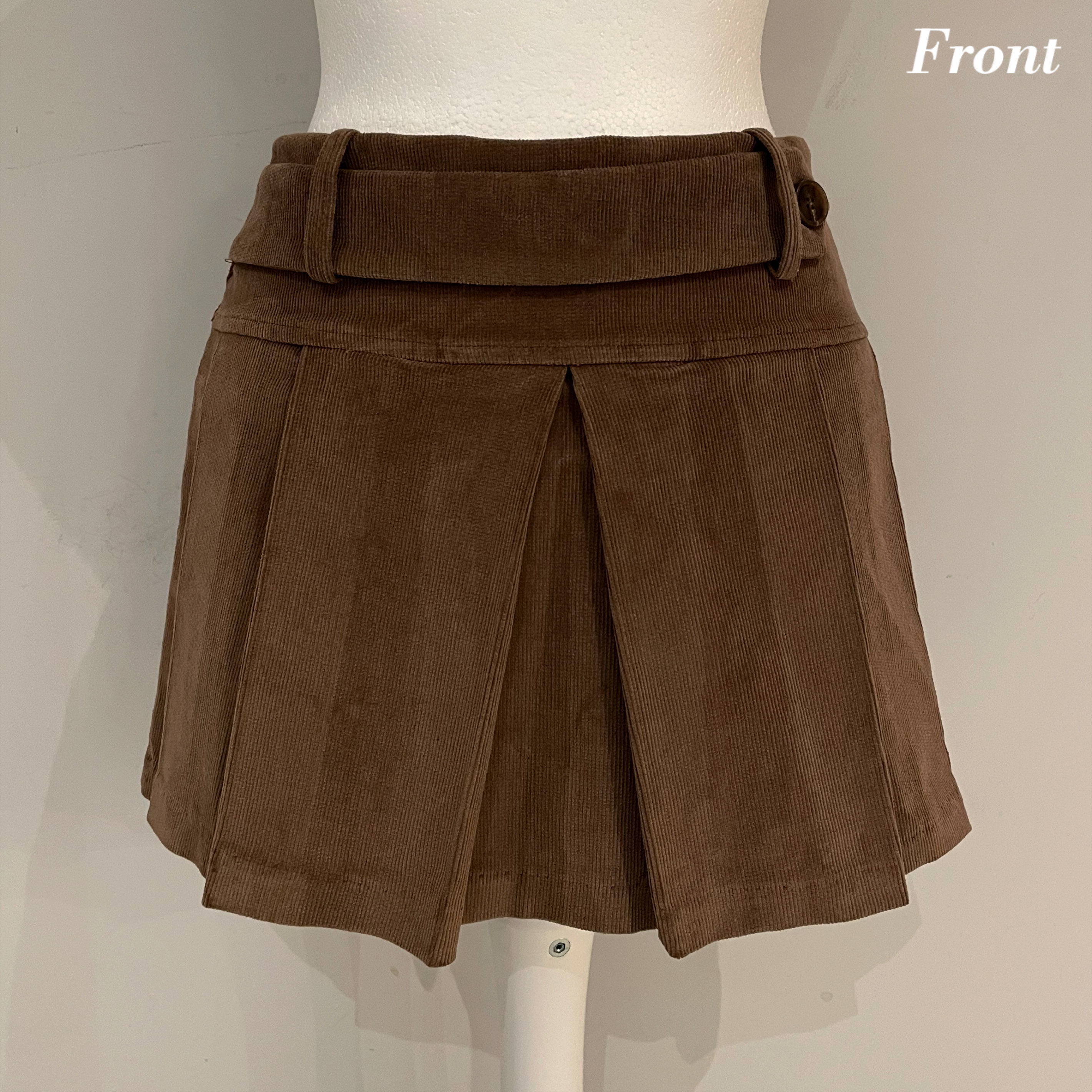 Cinnamon Corduroy Charm Skirt