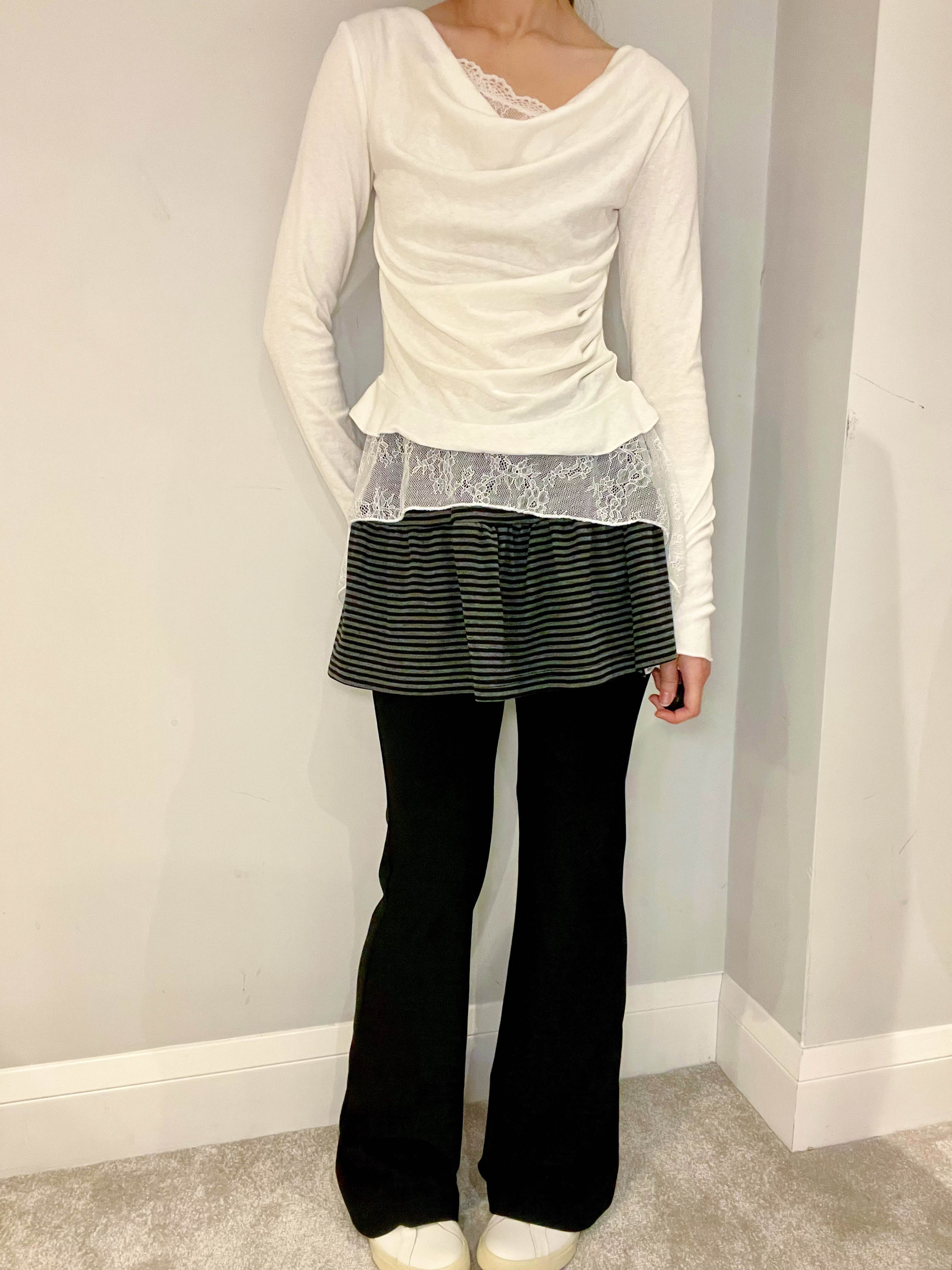 Asymmetric Layered Lace Top