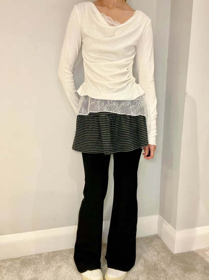 Asymmetric Layered Lace Top