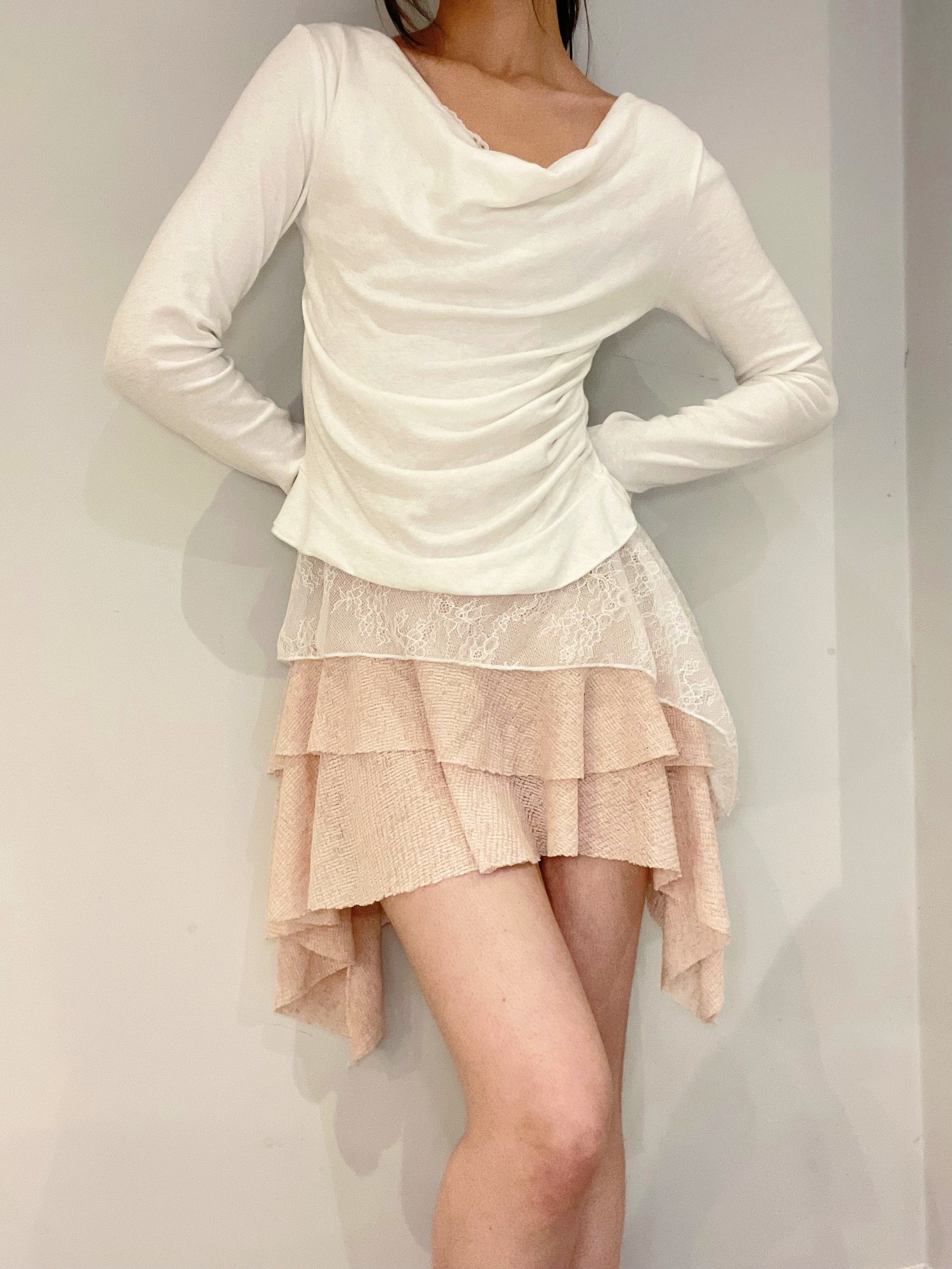 Asymmetric Layered Lace Top