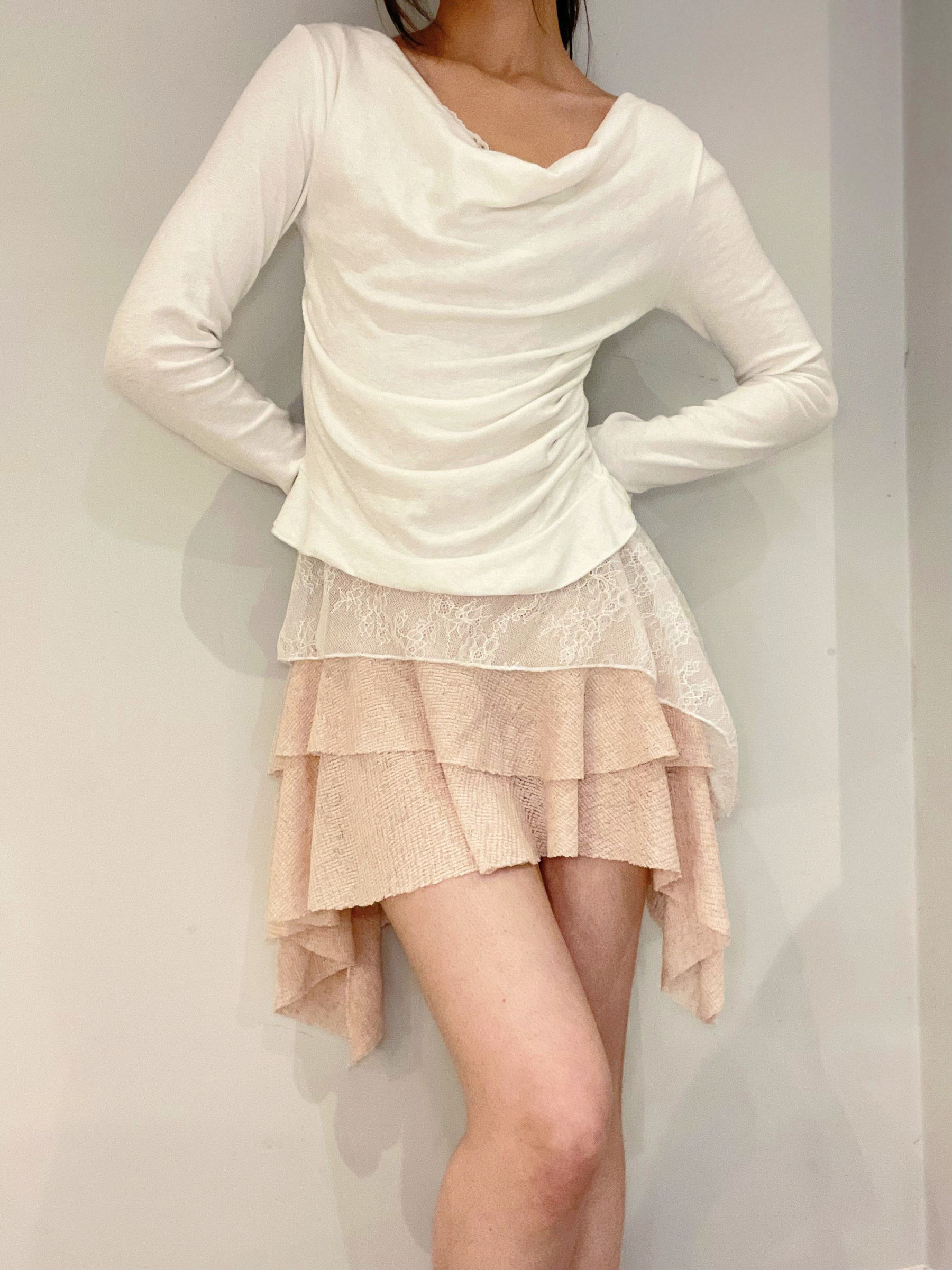 Asymmetric Layered Lace Top