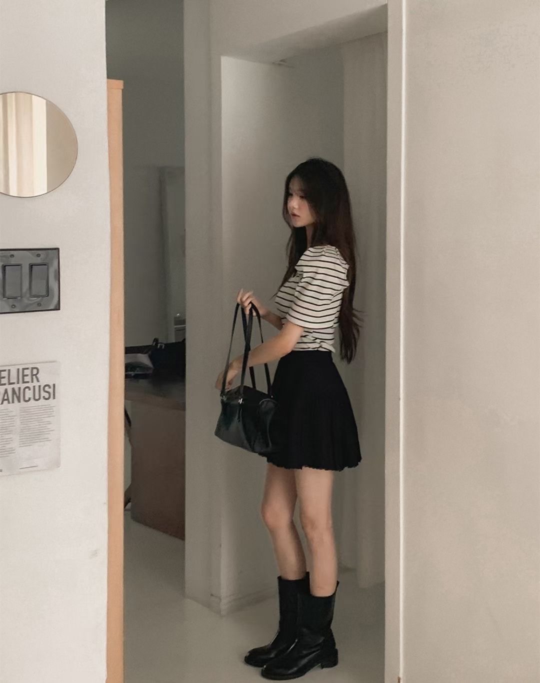C1103 Lace Frill Mini Skirt