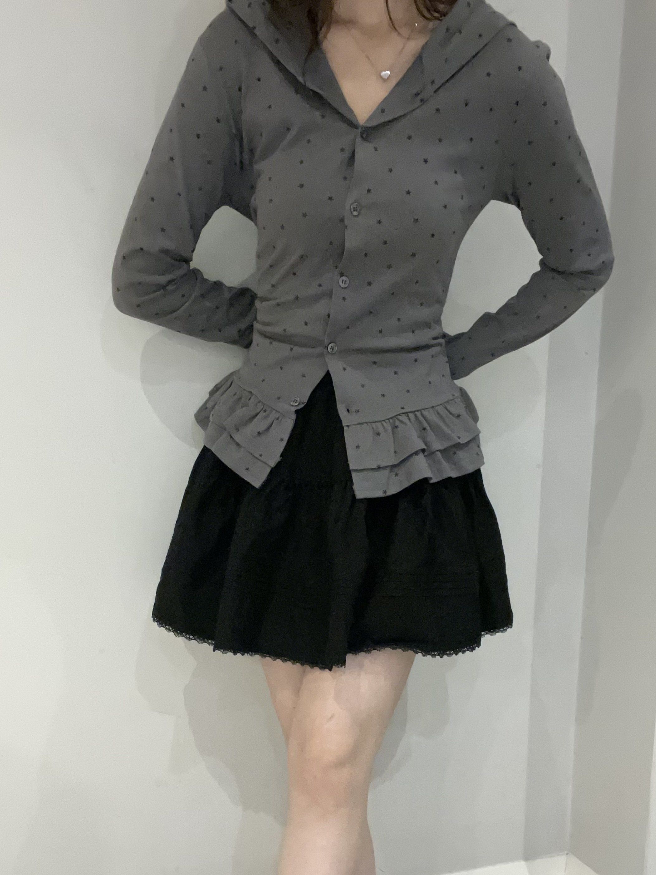 Lace Frill Mini Skirt