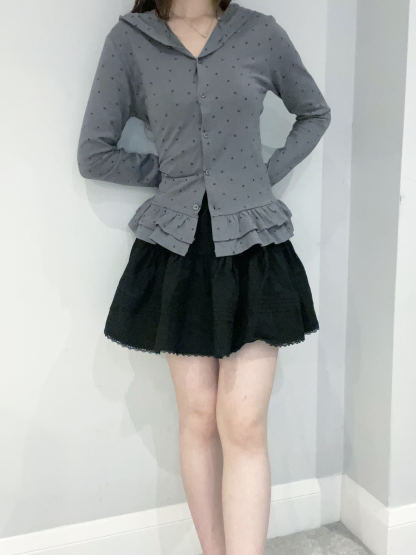 Lace Frill Mini Skirt