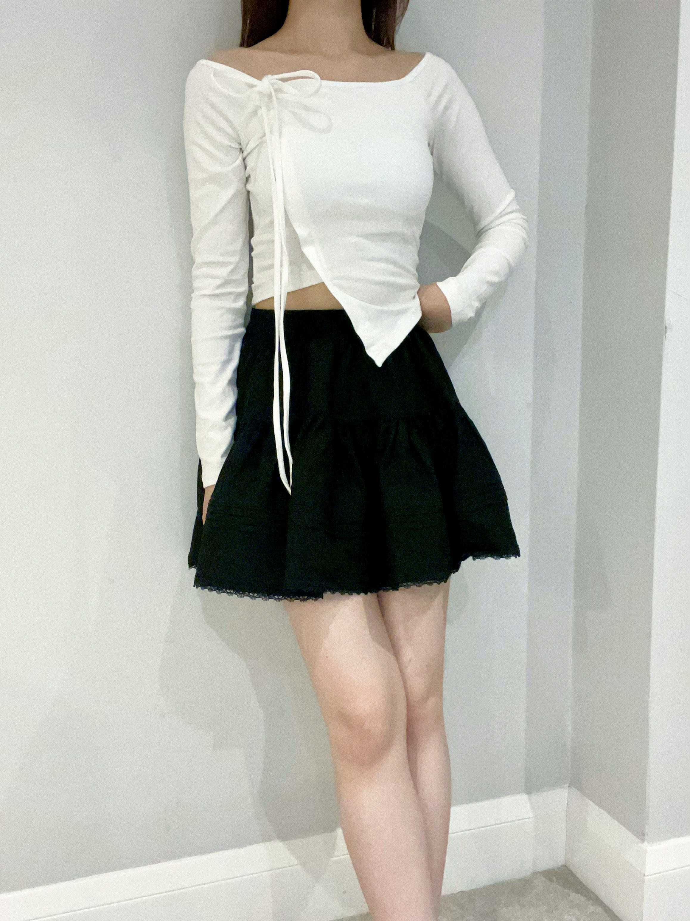 Asymmetric Silhouette Crop Top
