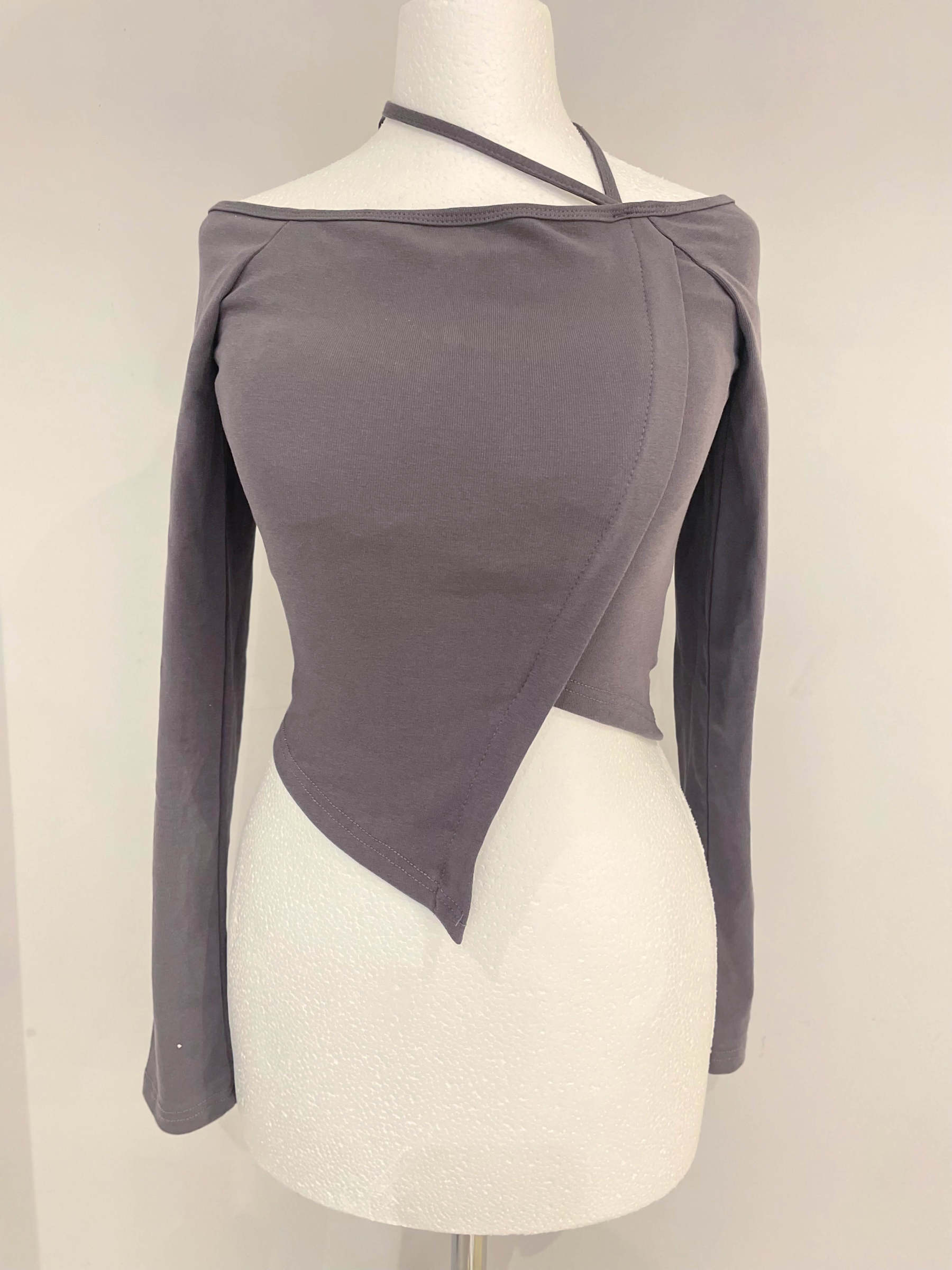 Asymmetric Silhouette Crop Top