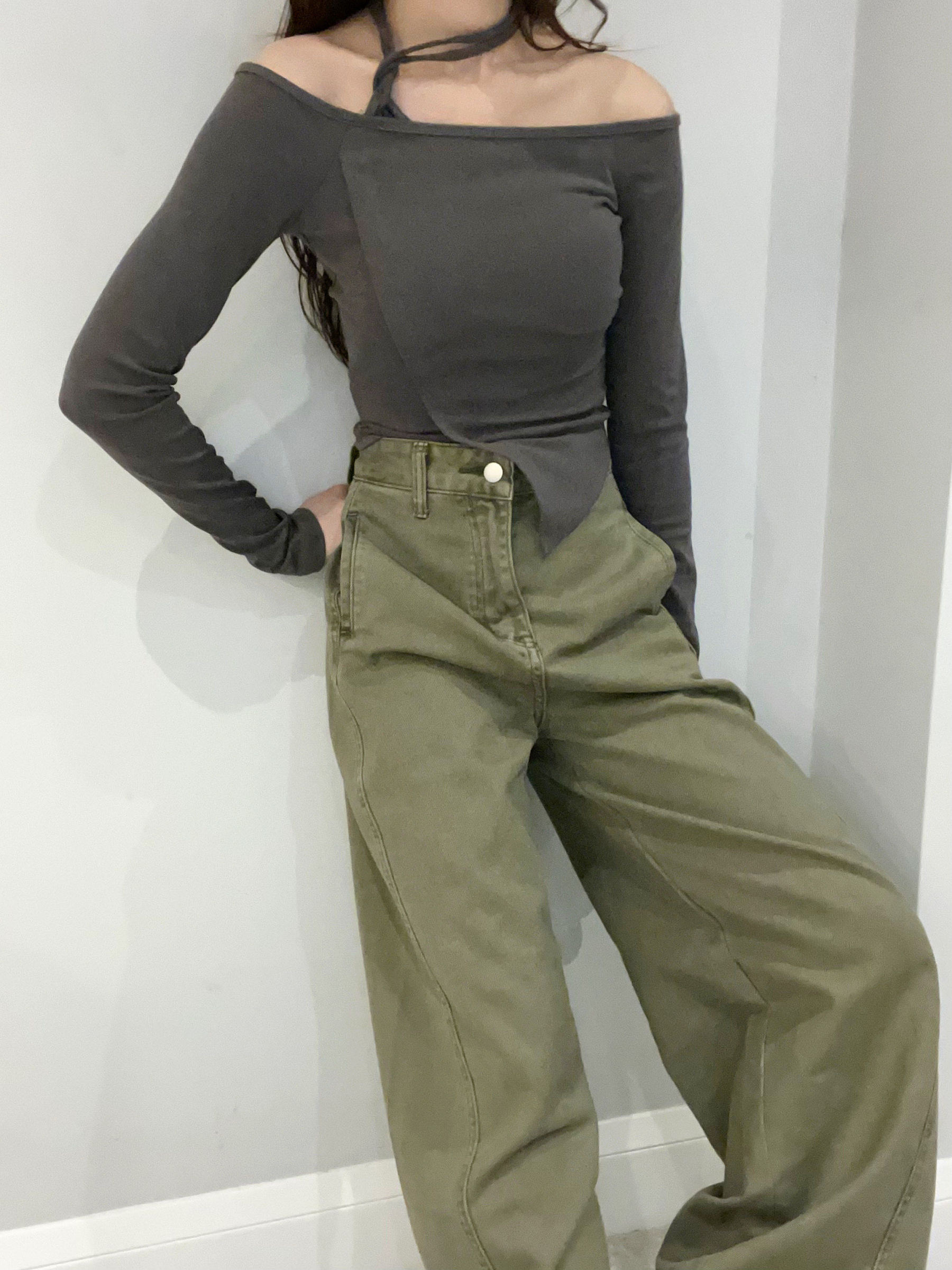 Asymmetric Silhouette Crop Top