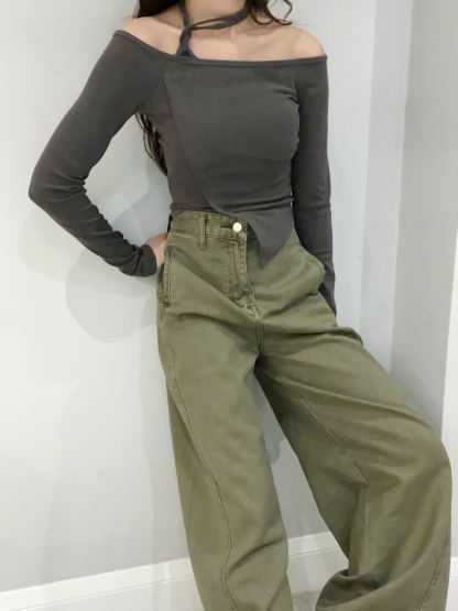 Asymmetric Silhouette Crop Top