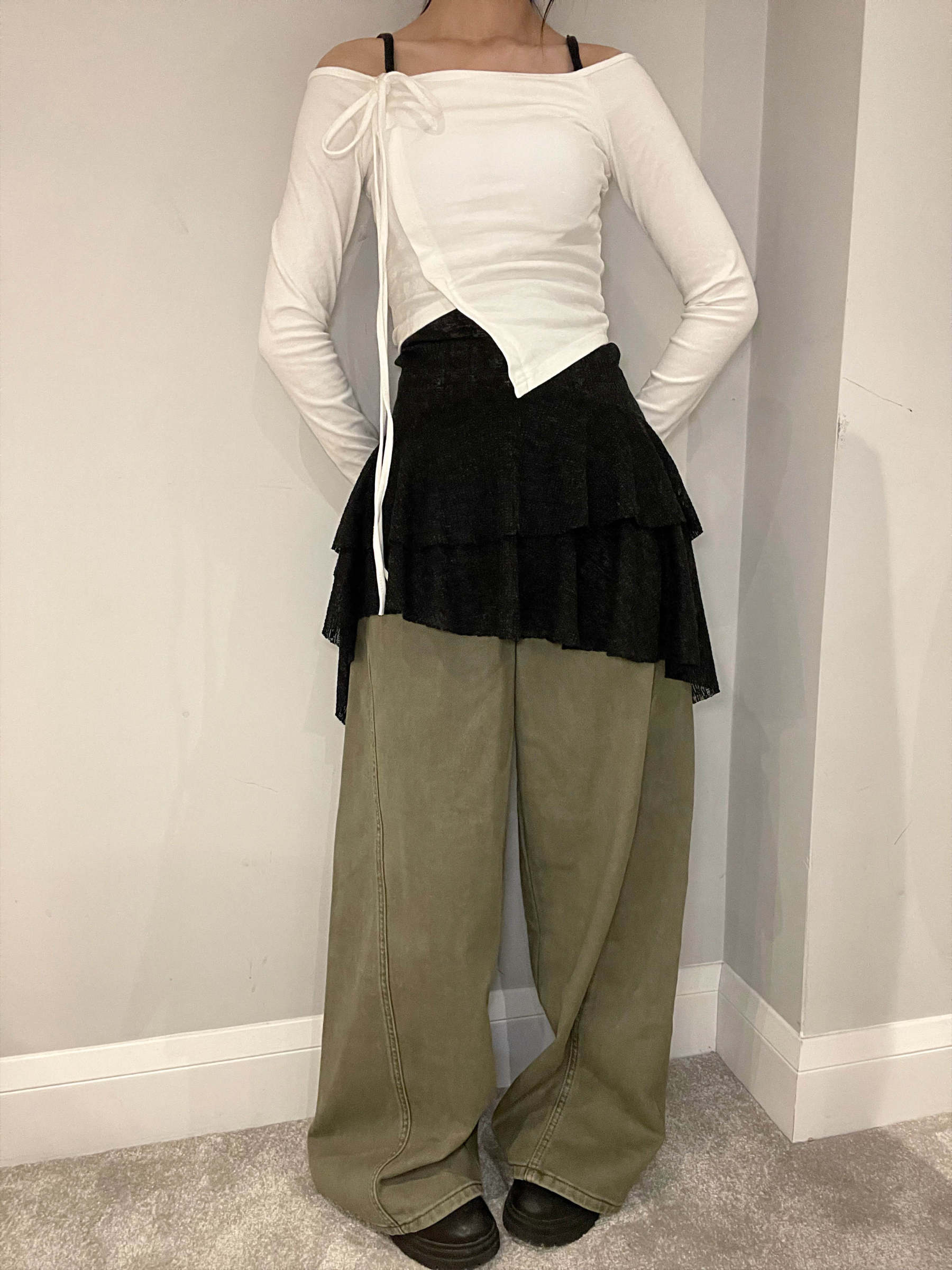 Asymmetric Silhouette Crop Top