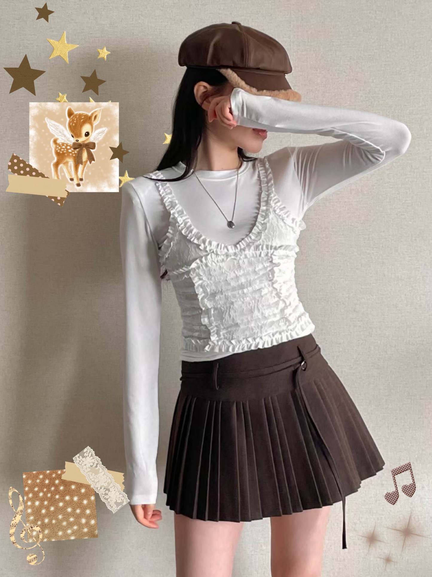 [Preorder 1st Drop Price] C1108 Warm Whisper Pleated Skirt