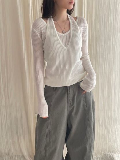 [Preorder 1st Drop Price] C1114 Veilframe Knit Top