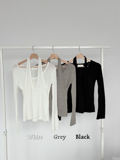 [Preorder 1st Drop Price] C1114 Veilframe Knit Top