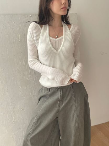 [Preorder 1st Drop Price] C1114 Veilframe Knit Top