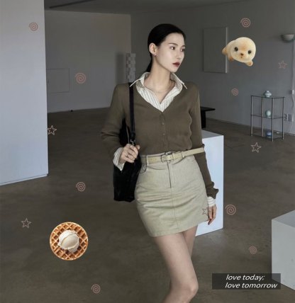 [Preorder 1st Drop Price] C1115 Arvienne Belted Mini Skirt