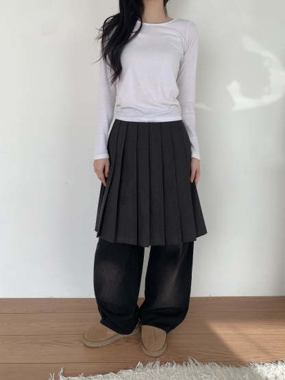 [Preorder 1st Drop Price] C1201 Pleated Midi Skirt