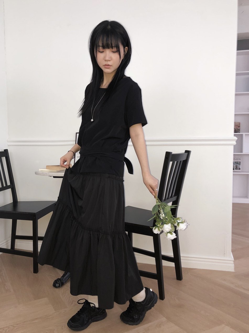 [Preorder 1st Drop Price] C1204 Serapha Tier Maxi Skirt