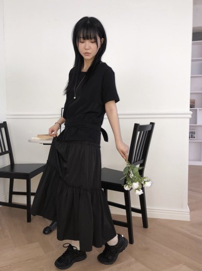 [Preorder 1st Drop Price] C1204 Serapha Tier Maxi Skirt