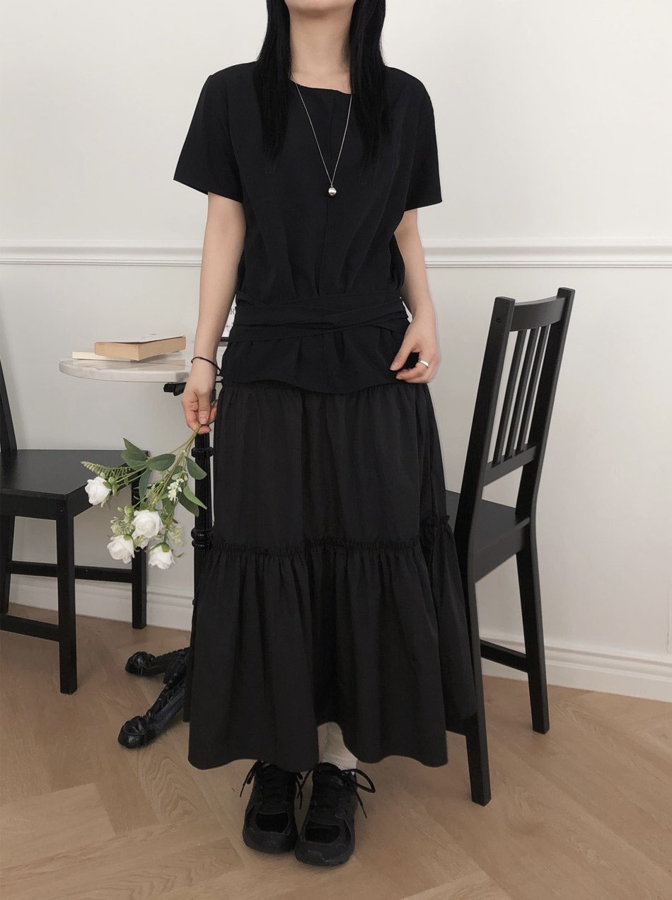 [Preorder 1st Drop Price] C1204 Serapha Tier Maxi Skirt