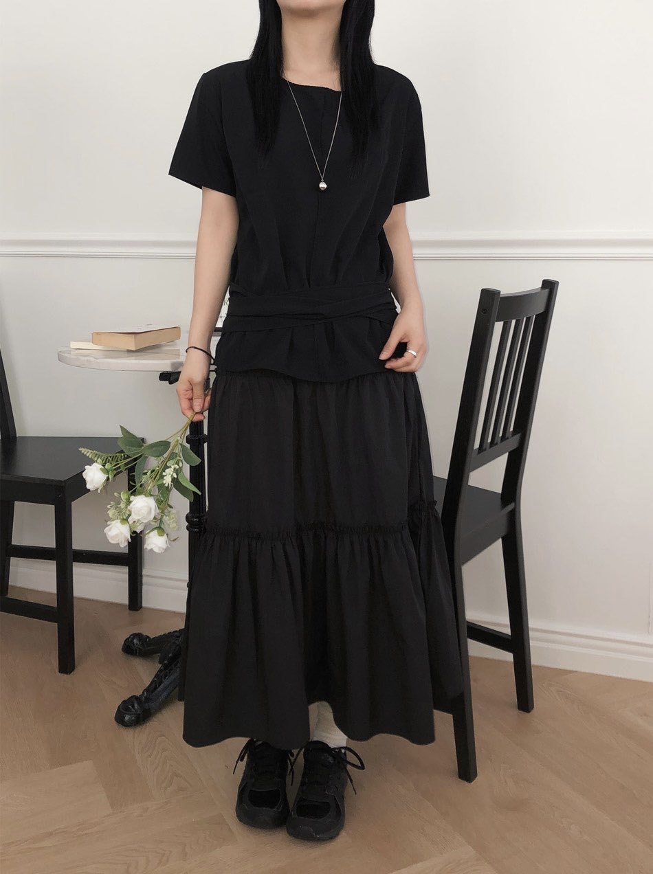 [Preorder 1st Drop Price] C1204 Serapha Tier Maxi Skirt