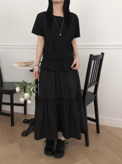 [Preorder 1st Drop Price] C1204 Serapha Tier Maxi Skirt