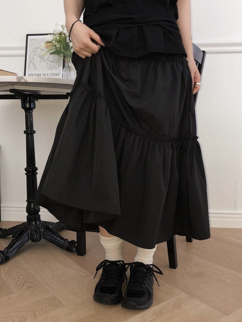 [Preorder 1st Drop Price] C1204 Serapha Tier Maxi Skirt