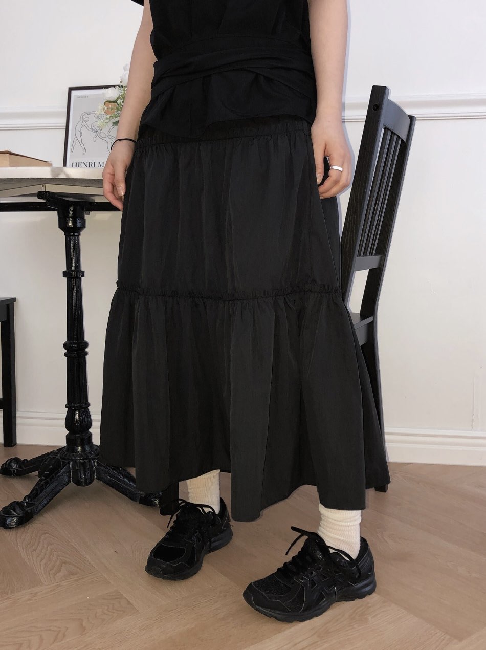 [Preorder 1st Drop Price] C1204 Serapha Tier Maxi Skirt