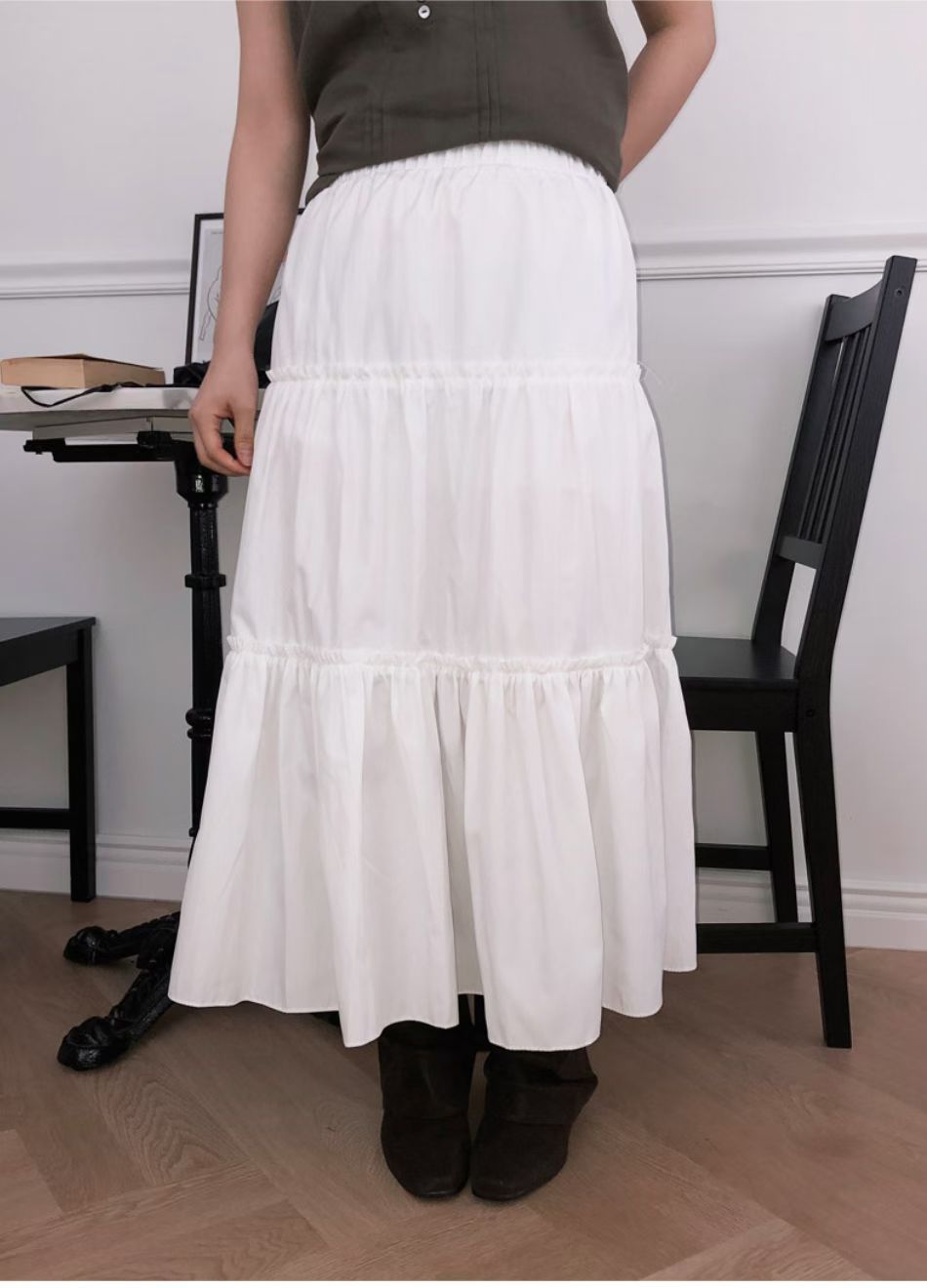 [Preorder 1st Drop Price] C1204 Serapha Tier Maxi Skirt