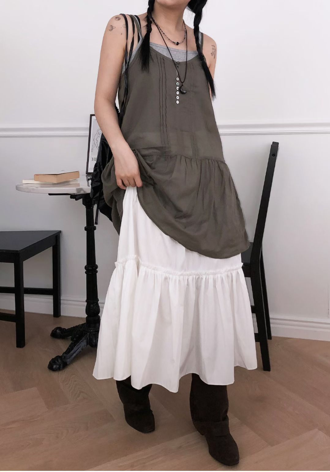 [Preorder 1st Drop Price] C1204 Serapha Tier Maxi Skirt