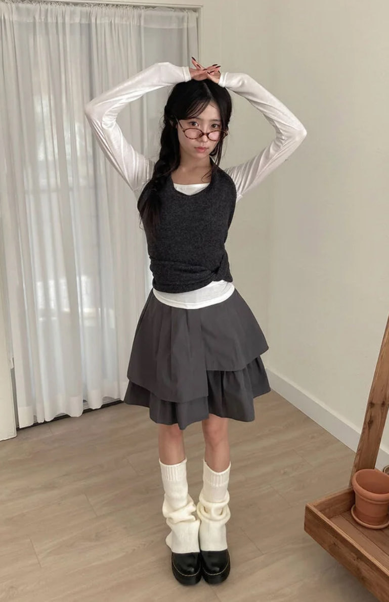 [Preorder 1st Drop Price] C1206 Prevaine Wrap Mini Skirt