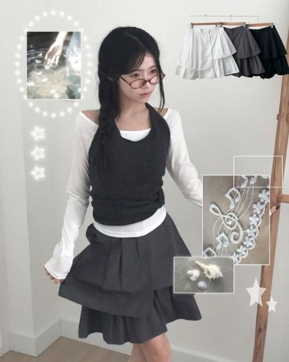 [Preorder 1st Drop Price] C1206 Prevaine Wrap Mini Skirt